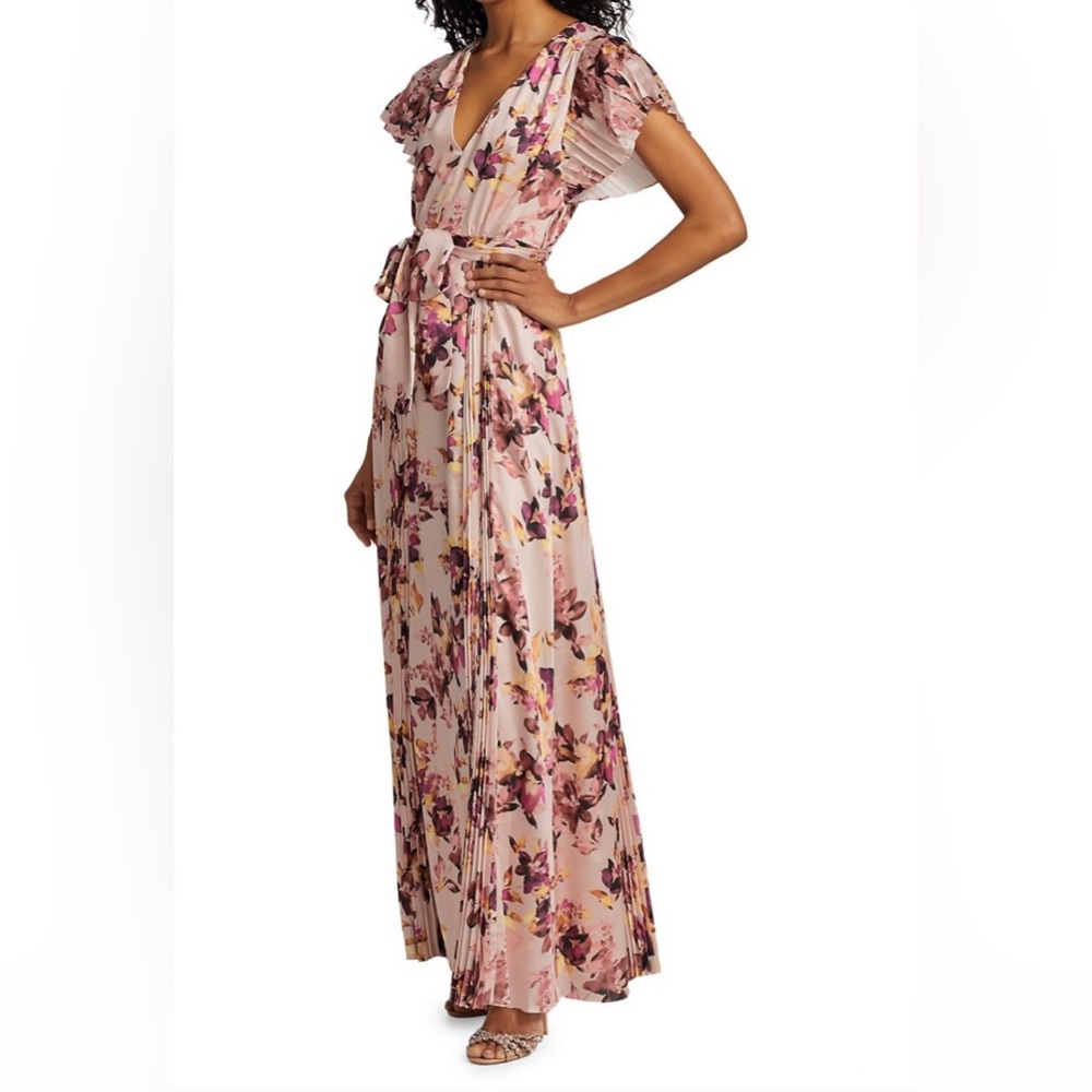 NWT ML Monique Lhuillier
Floral Print Short-Sleeve Maxi Dress